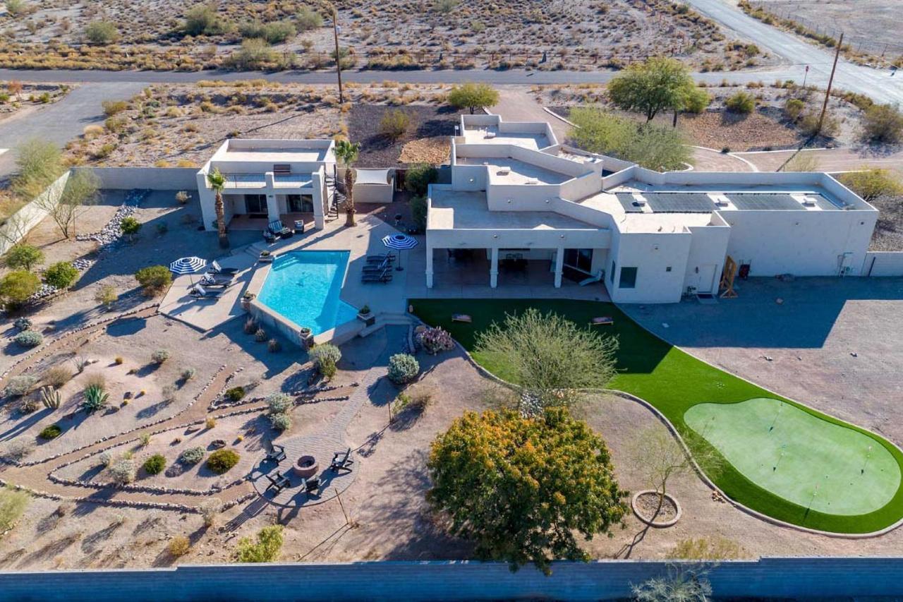 Adobe Arizona Home With City And Mountain Views Queen Creek Exterior photo
